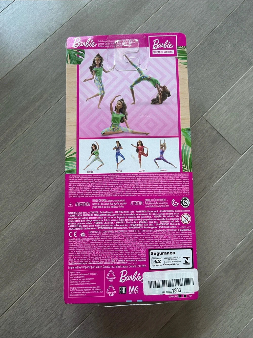 2021 Made To Move Brunette Yoga Barbie Doll #GFX05